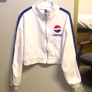 White cropped Pepsi top